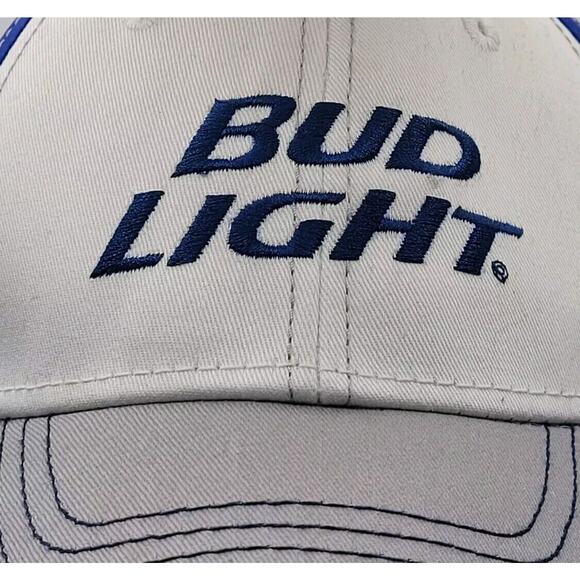 BUD LIGHT BUDWEISER ANHEUSER BUSCH BEER‎ TRUCKER SNAP BACK HAT CAP NWOT - Picture 2 of 9